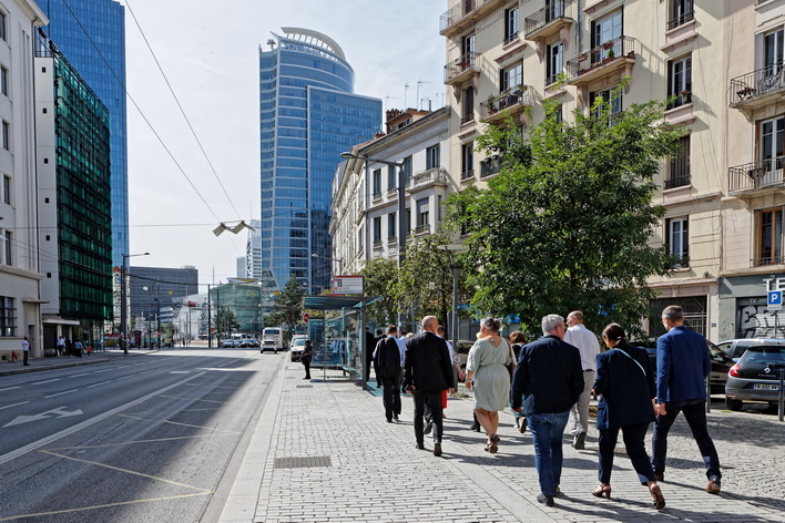 illustration de lyon Photographie d'illustration de lyon tramway