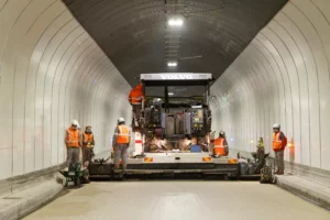 Refection de chaussé tunnel du Chat